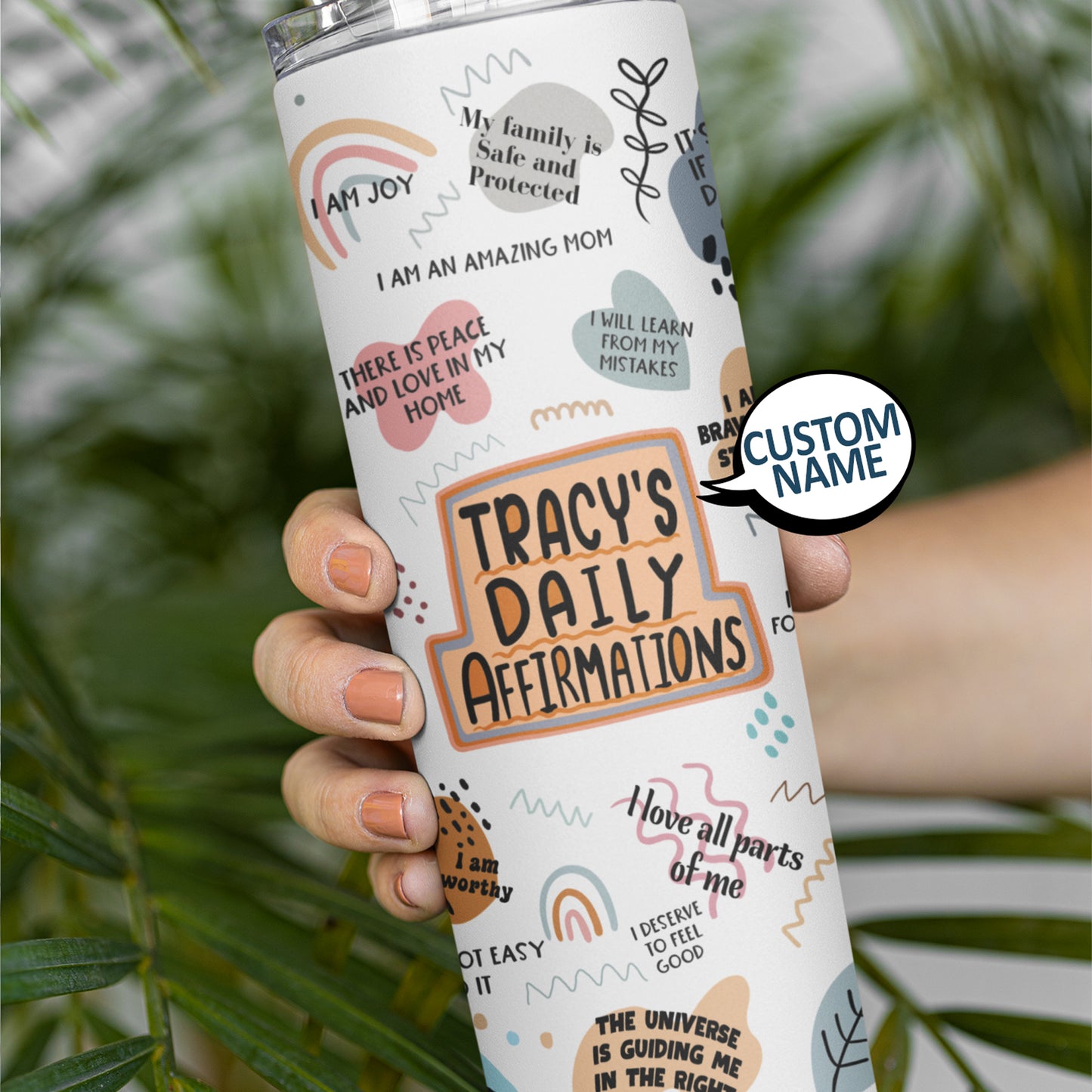 Mom Daily Affirmations Tumbler, Custom Mom Tumbler, Mothers Day Tumblers, Self Care Gift