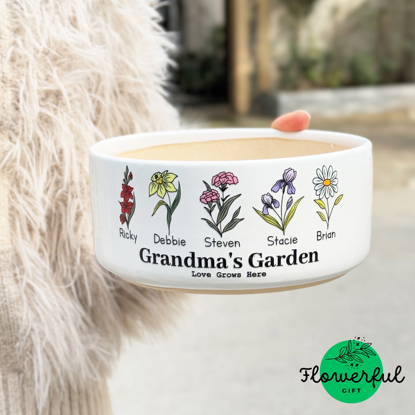 Grandmas flower pot, grandma's garden personalized, Mother's day gifts for grandma