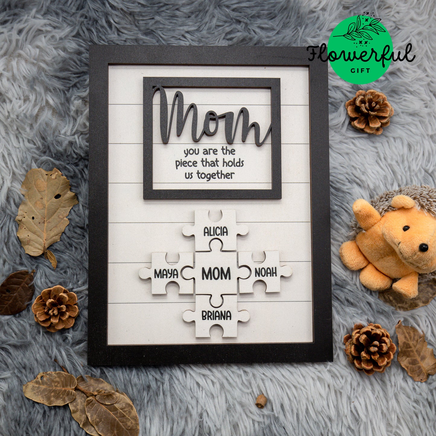 Mom you are the piece that holds us together puzzle, Mother's Day Gift from Kids Husband