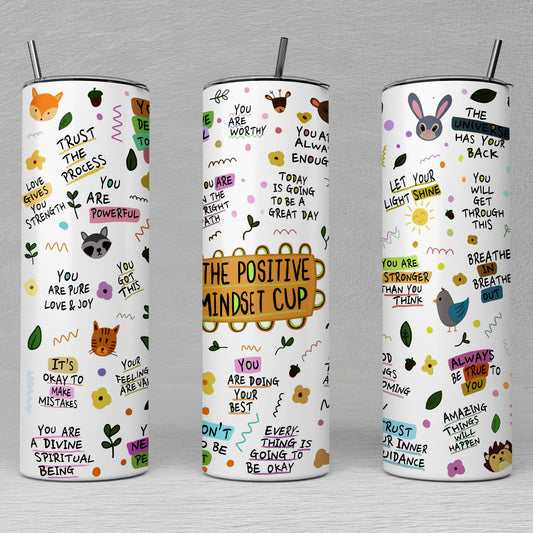 Positive Mindset Tumbler, Positive Energy Gifts, Positive Gifts, Gifts For Relieving Stress