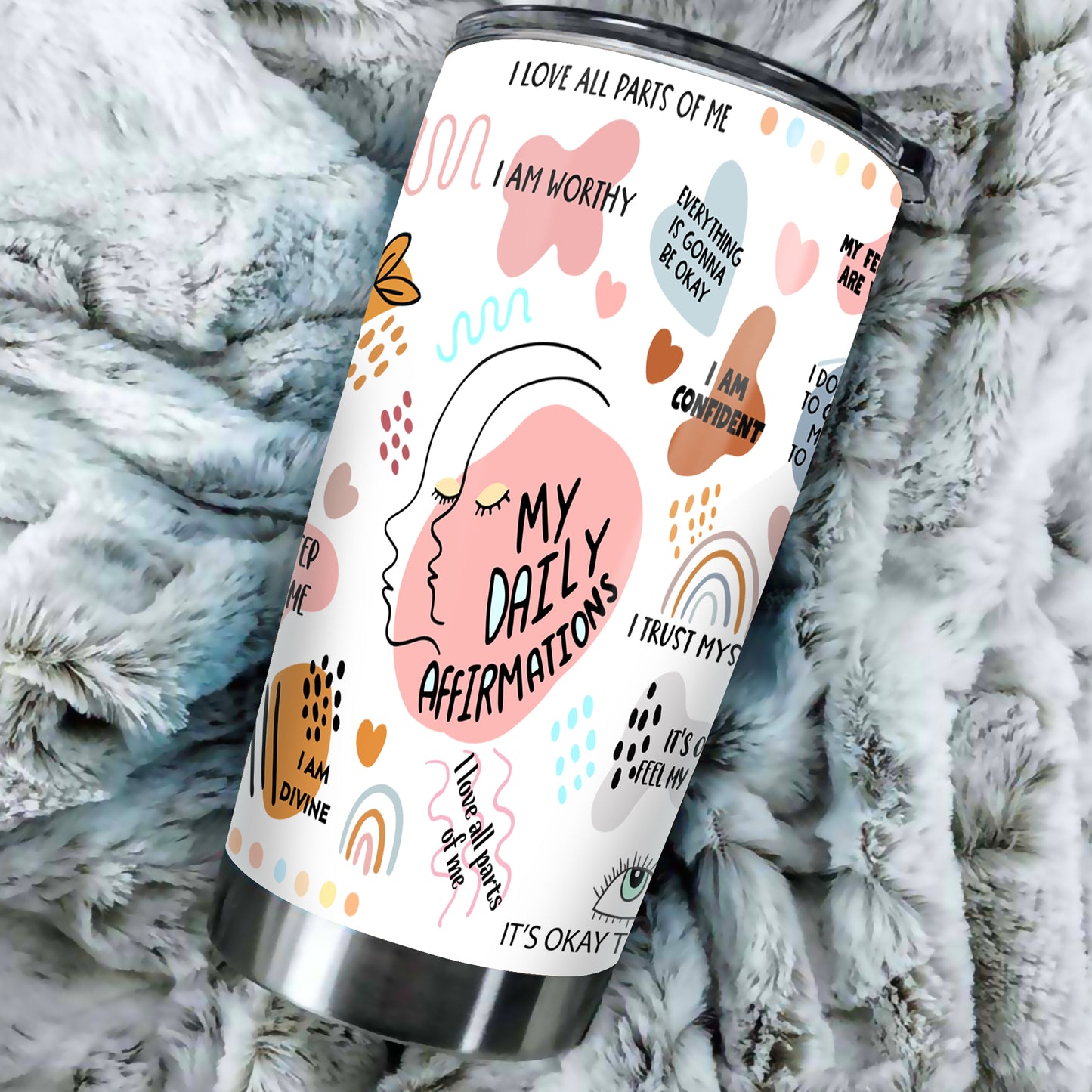 Daily Affirmations Tumbler, Mental Health Gift, Gifts To Help Anxiety, Self Care Gift