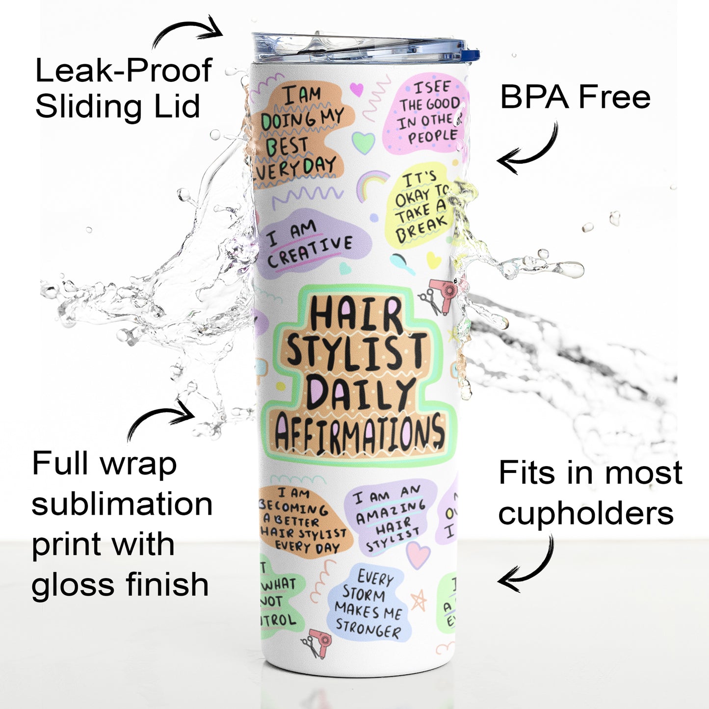 Hair Stylist Tumbler, Gift For Hair Stylist, Mental Health Gift, Mental Health Matters