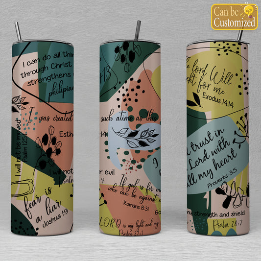 Christian Bible Verse Affirmations Cups, Positive Inspirational Gifts, Religious Tumblers