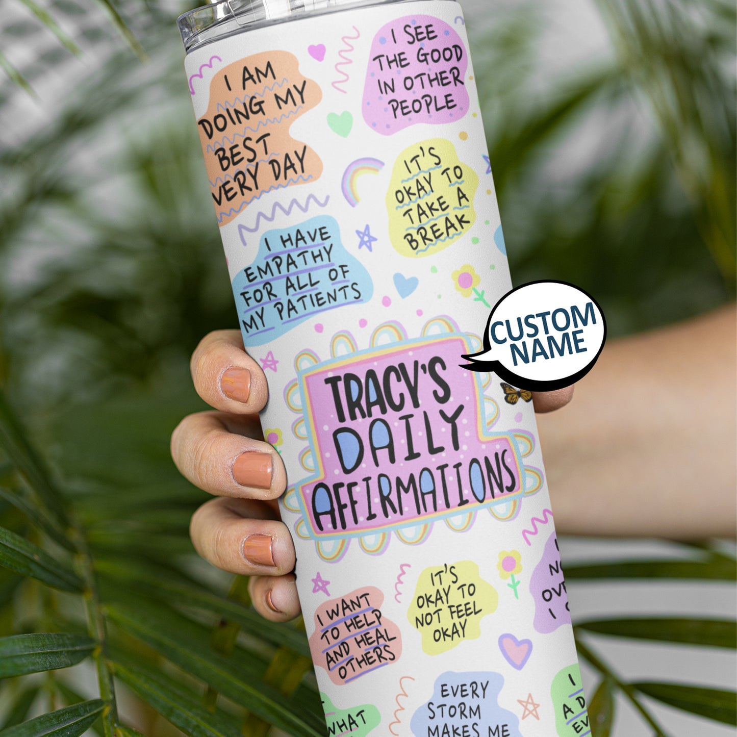 Nurse Affirmation Tumbler, Personalized Nurse Tumbler, Mental Health Gift, Self Care Gift