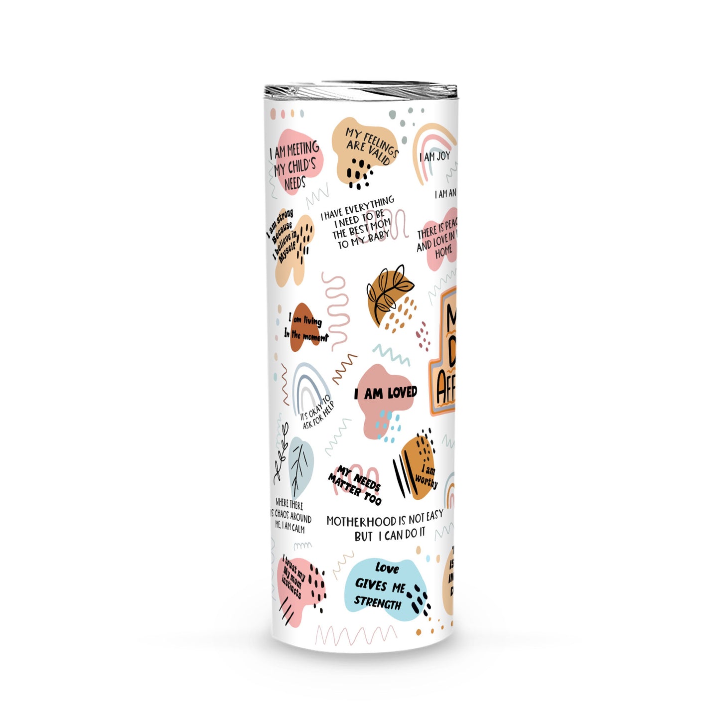Mom Daily Affirmations Tumbler, Custom Mom Tumbler, Mothers Day Tumblers, Self Care Gift
