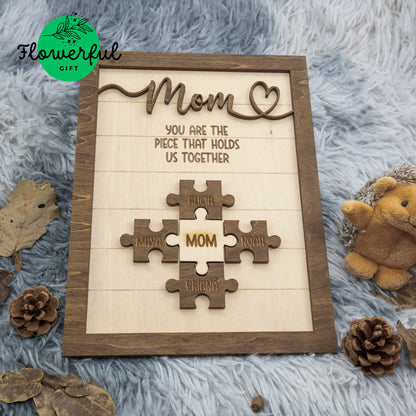 FLW36 First Mom Now Grandma Wooden Sign