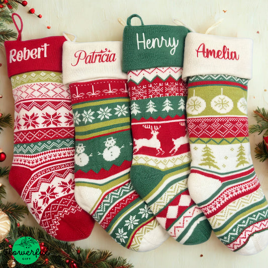 Family Stocking Set, Personalized Family Christmas Stockings, Embroidered Christmas Stocking, Custom Christmas Stockings, Christmas Gifts