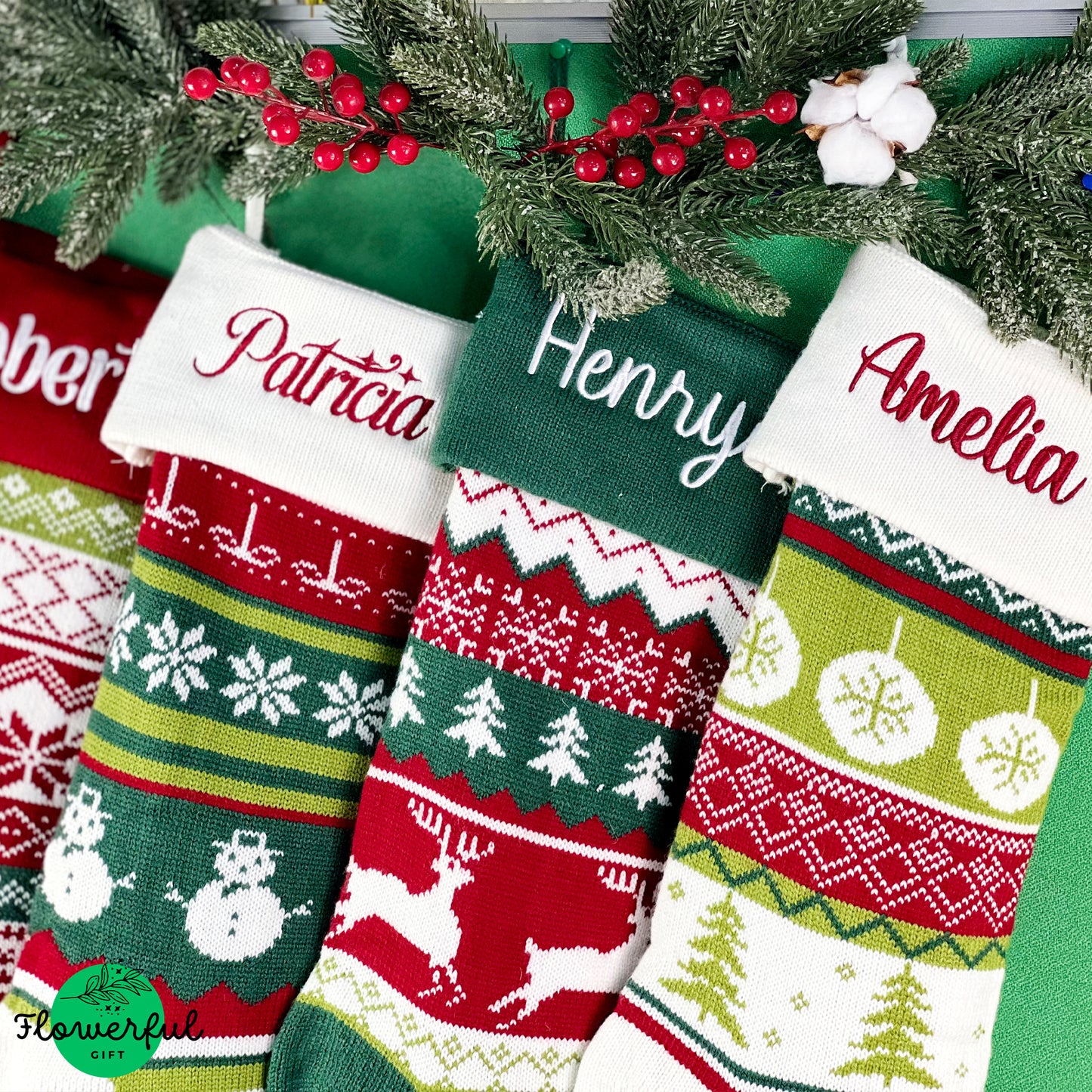 Custom Embroidered Stockings, Christmas Stockings With Names, Monogram Stocking, Personalized Christmas Stockings, Christmas Decor