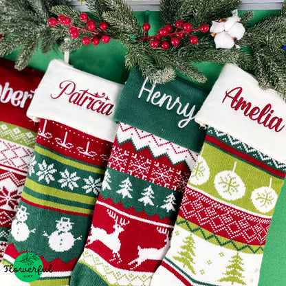 Custom Embroidered Stockings, Christmas Stockings With Names, Monogram Stocking, Personalized Christmas Stockings, Christmas Decor