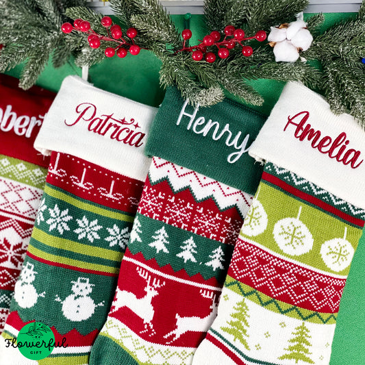 Embroidered Christmas Stockings Personalized, Custom Family Stockings, Family Christmas Stockings, Family Gift Ideas For Christmas