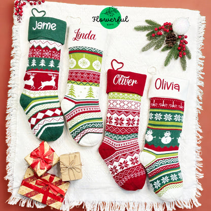 Personalized Embroidered Stockings, Holiday Stockings, Monogram Stockings Christmas, Personalized Christmas Stockings, Christmas Decor