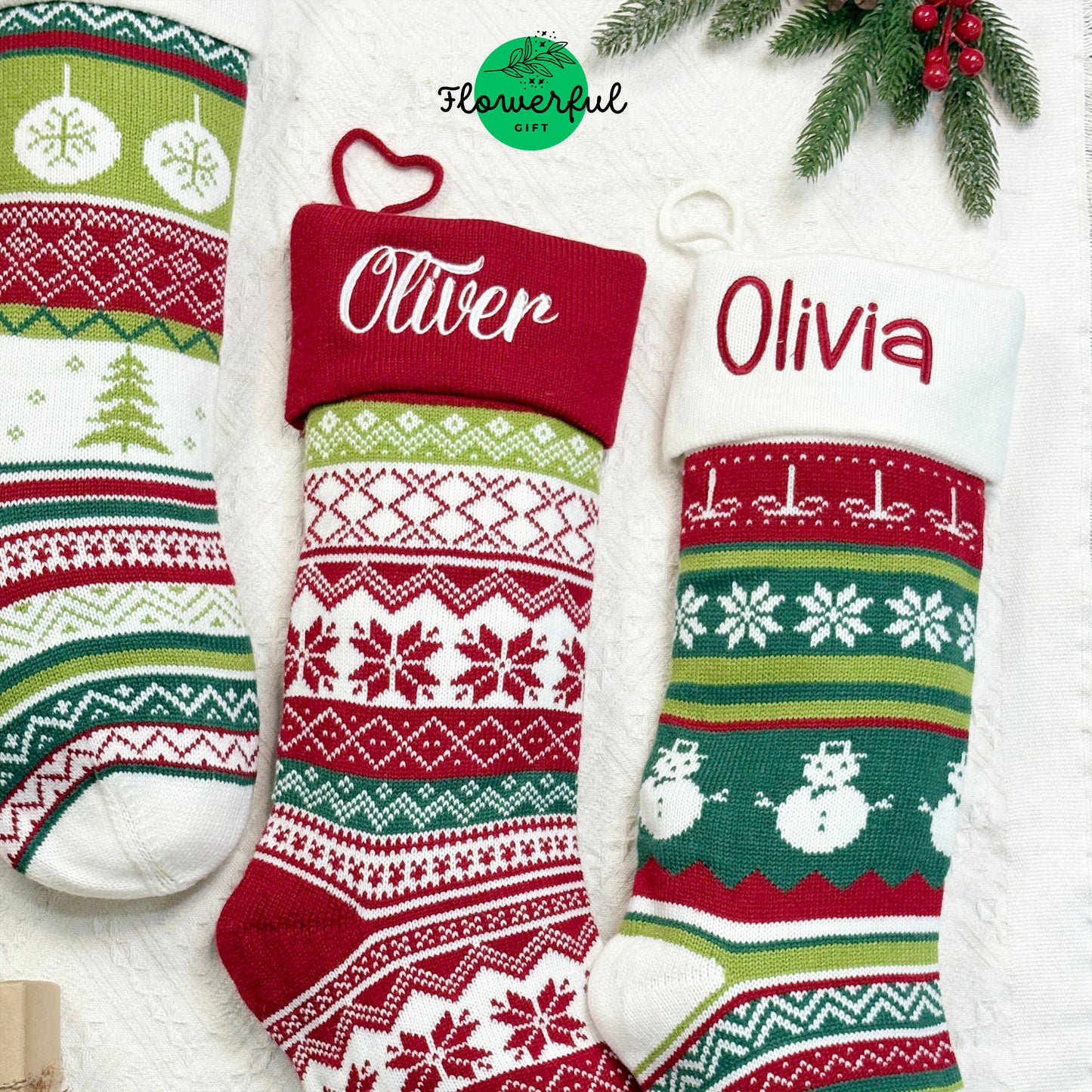 Personalised Knitted Christmas Stocking, Xmas Stockings, Knit Christmas Stockings, Personalized Christmas Stockings, Christmas Decor