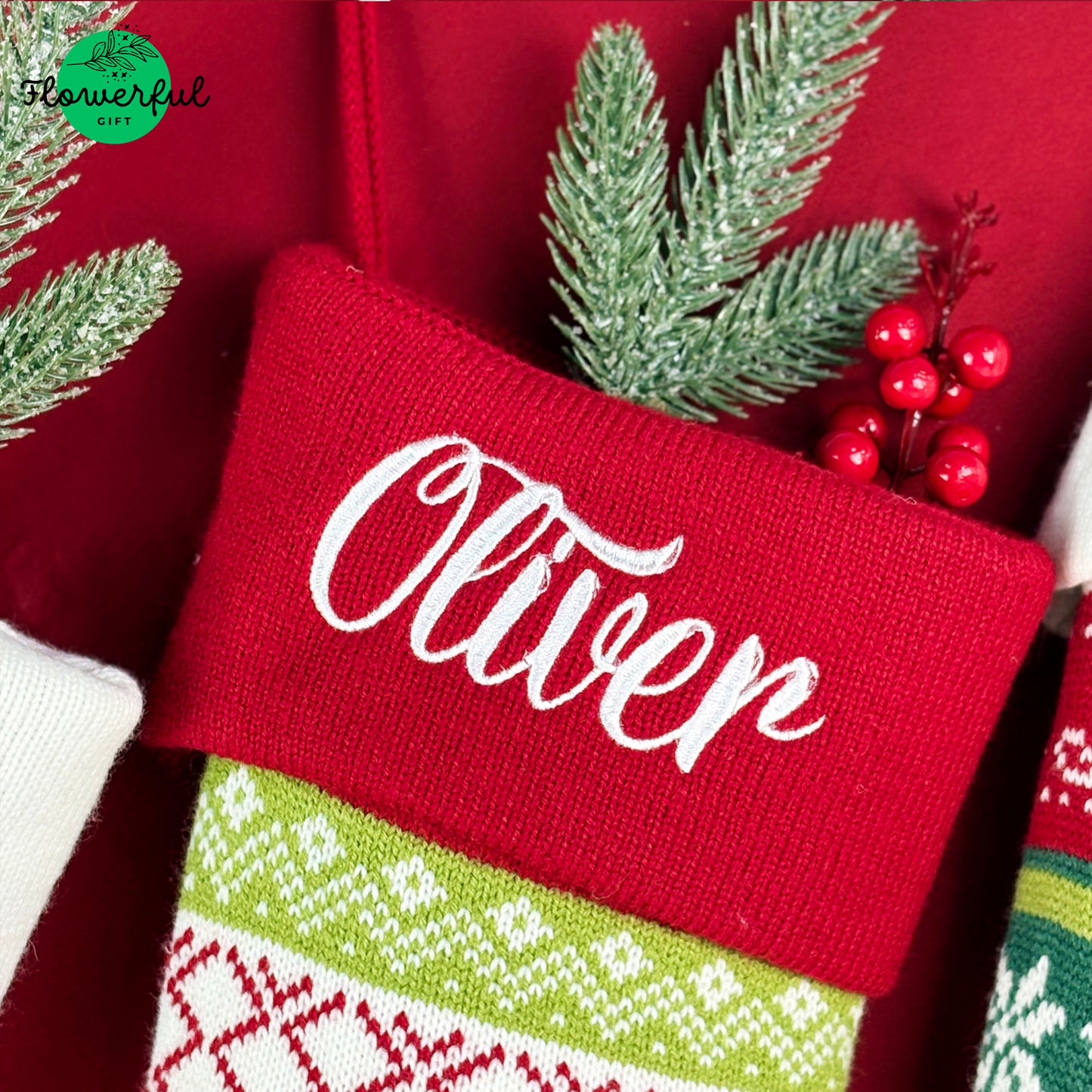 Personalised Knitted Christmas Stocking, Xmas Stockings, Knit Christmas Stockings, Personalized Christmas Stockings, Christmas Decor