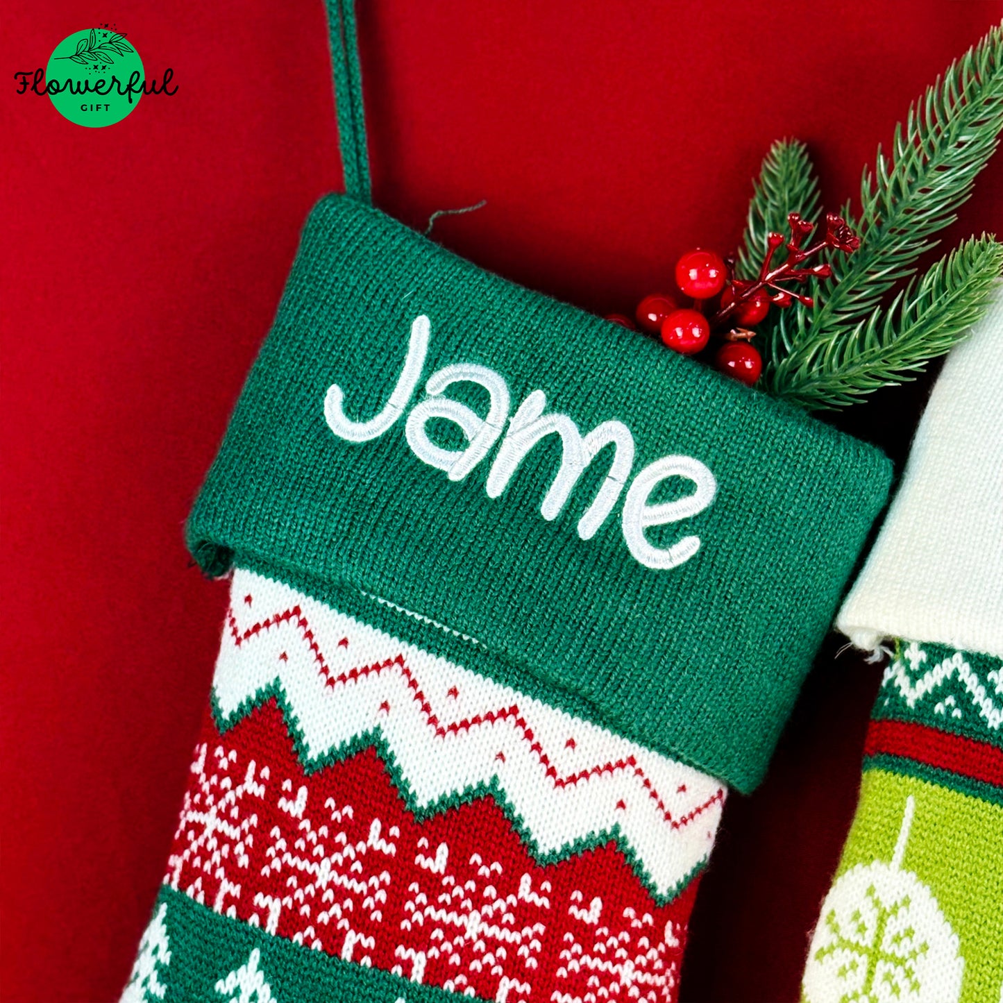 Custom Knit Christmas Stockings, Family Christmas Stockings Personalized, Embroidered Stockings, Family Gift Ideas For Christmas Gifts