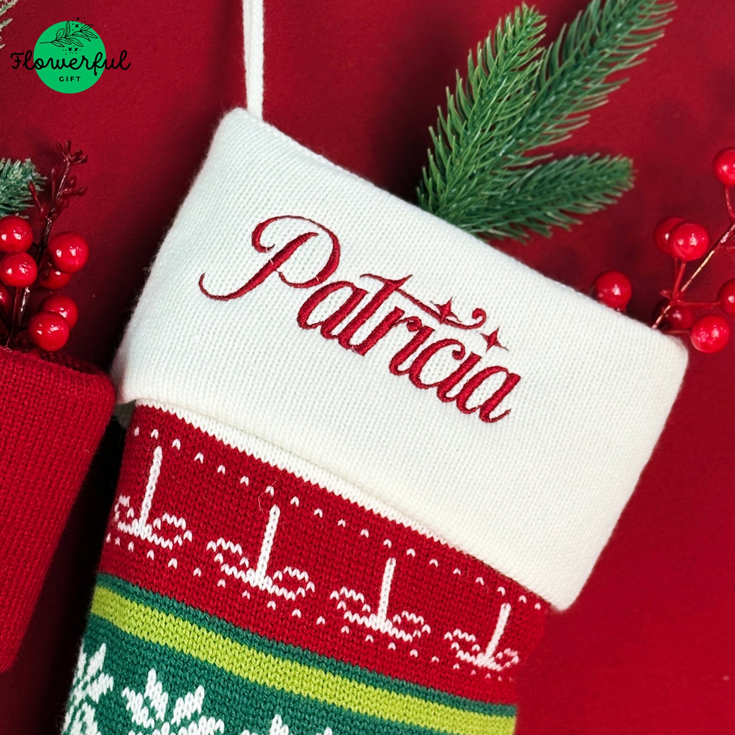 Custom Knit Christmas Stockings, Family Christmas Stockings Personalized, Embroidered Stockings, Family Gift Ideas For Christmas Gifts