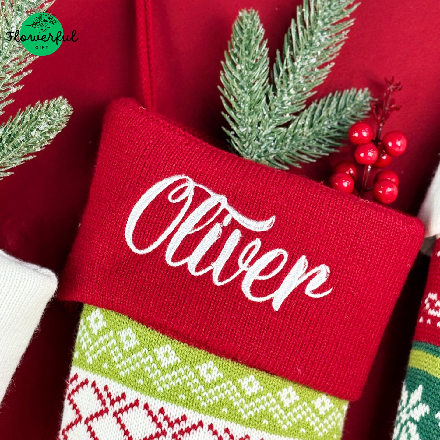 Custom Knit Christmas Stockings, Family Christmas Stockings Personalized, Embroidered Stockings, Family Gift Ideas For Christmas Gifts